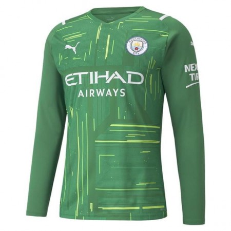 Fotbalový Dres Manchester City Brankářské Venkovní 2021/22 Dlouhý Rukáv